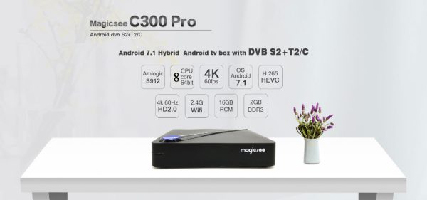 ТВ приставка Magicsee C300 Pro DVB S2+T2/C S912 2/16Гб TV4U.com.ua - ТВ приставки