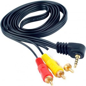AV кабель 1.8м перехідник miniJack 3.5 – 3 x RCA