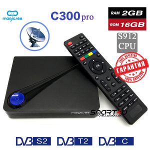 ТВ приставка Magicsee C300 Pro DVB S2+T2/C S912 2/16Гб