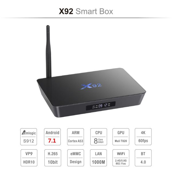 X92 3/32 Гб Smart TV Box ТВ приставка TV4U.com.ua - ТВ приставки