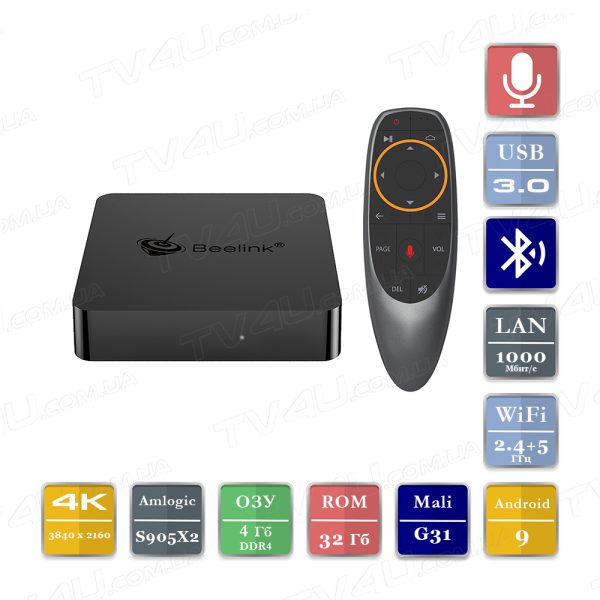 Beelink GT1 Mini 4/32 Гб Smart TV Box ТВ приставка TV4U.com.ua - ТВ приставки