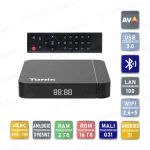 Смарт ТВ приставка Tanix W2 2/16 Гб Smart TV Box Android 11