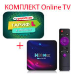 Sweet.TV Тариф L на 6 месяцев для пяти устройств + Смарт ТВ приставка H96 MAX V11 2/16 Гб Smart TV Box Android 11