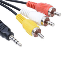 AV кабель 0,95м перехідник miniJack 3.5 – 3 x RCA