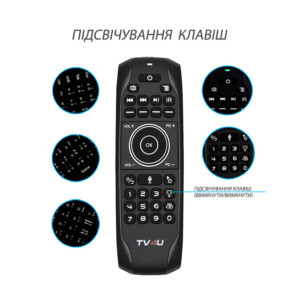 TV4U G7v PRO Аеромиша з підсвічуванням, мініклавіатурою і голосовим управлінням