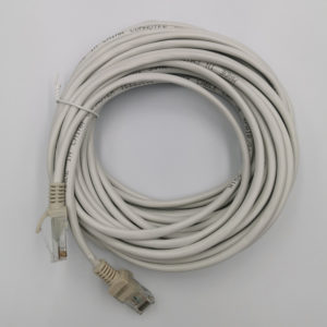 Сетевой патч корд кабель витая пара Ethernet для интернета LAN 9,8 м литой серый