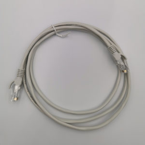 Сетевой патч корд кабель витая пара Ethernet для интернета LAN 2 м литой серый