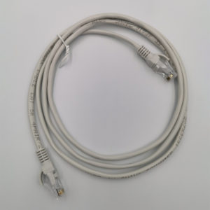 Сетевой патч корд кабель витая пара Ethernet для интернета LAN 2 м литой серый
