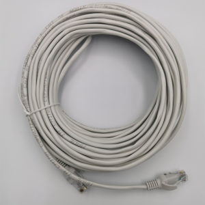 Сетевой патч корд кабель витая пара Ethernet для интернета LAN 18 м литой серый