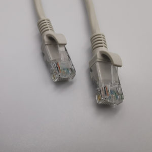 Сетевой патч корд кабель витая пара Ethernet для интернета LAN 4,5 м литой серый