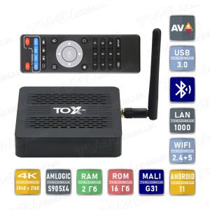 Смарт ТВ приставка TOX3 Lite 2/16 Гб Smart TV Box Android 11