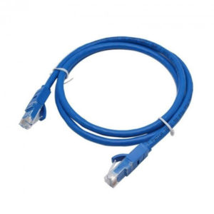 Сетевой патч корд кабель витая пара Ethernet для интернета LAN 0,75 м литой синий