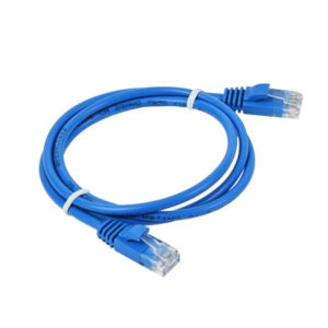 Сетевой патч корд кабель витая пара Ethernet для интернета LAN 1,5 м литой синий