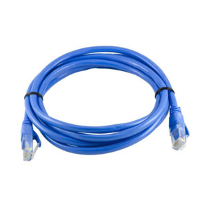 Сетевой патч корд кабель витая пара Ethernet для интернета LAN 3 м литой синий