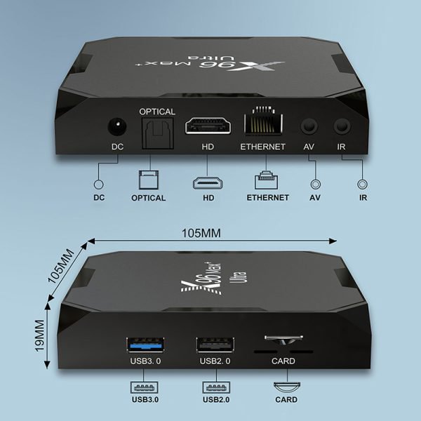 Смарт ТВ приставка X96 Max+ Plus ULTRA 4/64 Гб Smart TV Box Android 11 TV4U.com.ua - ТВ приставки