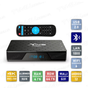 Смарт ТВ приставка X98H Pro WIFI6 4/64 Гб Smart TV Box Android 12