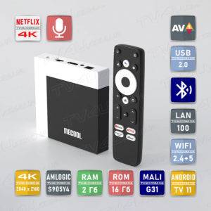 Смарт ТВ приставка Mecool KM7 Plus NETFLIX 2/16 Гб Google TV Smart Box