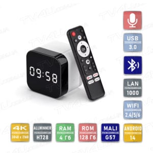 Смарт ТВ приставка H96 Max H728 4/128 Гб Smart TV Box Android 14