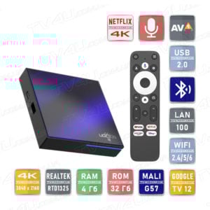 Смарт ТВ приставка Ugoos SK2 NETFLIX 4/32 Гб Google TV 12 Smart Box