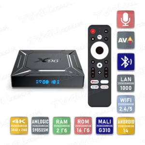 Смарт ТВ приставка X96 M200 2/16 Гб Smart TV Box Android 14