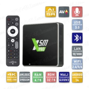 Смарт ТВ приставка Ugoos X5M Pro 4/32 Гб Smart TV Box Android 14
