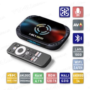 Смарт ТВ приставка HK1 RBOX X50 4/128 Гб Smart TV Box Android 14