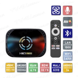 Смарт ТВ приставка HK1 RBOX X50 4/32 Гб Smart TV Box Android 14