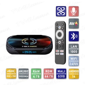 Смарт ТВ приставка HK1 RBOX X50 4/64 Гб Smart TV Box Android 14