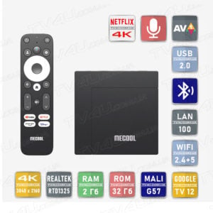 Смарт ТВ приставка Mecool KM9PRO MAX NETFLIX 2/32 Гб Google TV 12 Smart Box