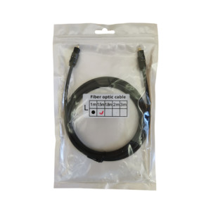 Оптический аудио кабель Toslink SPDIF оптоволоконный 1.5м черный