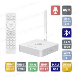 Смарт ТВ приставка H96 Max M12 8/128 Гб Smart TV Box Android