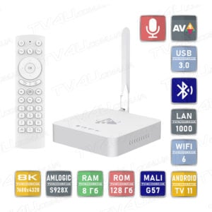 Смарт ТВ приставка H96 Max M12 8/128 Гб Smart TV Box Android TV