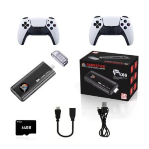 Ігрова консоль чорна Data Frog X6 H133 Game Stick 64GB приставка гейм стік +39800 ігор