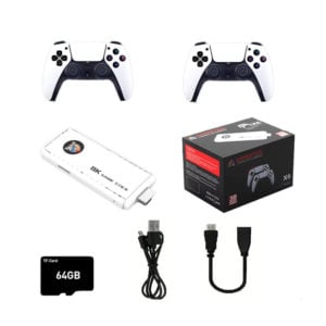 Игровая консоль белая Data Frog X6 H133 Game Stick 64GB приставка гейм стик +39800 игр