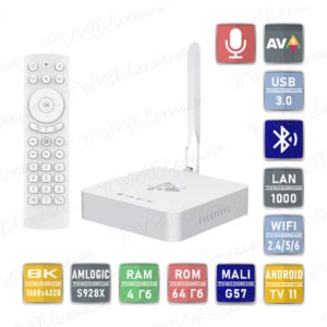 Смарт ТВ приставка H96 Max M12 4/64 Гб Smart TV Box Android TV