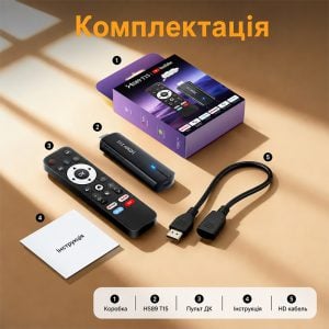 Смарт ТВ приставка-стик Hugsun HS89 T15 2/16 Гб Smart TV Stick Android TV 14