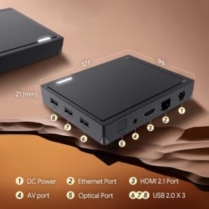 Смарт ТВ приставка Vontar RT-X2 4/64 Гб Android TV 14 Smart Box
