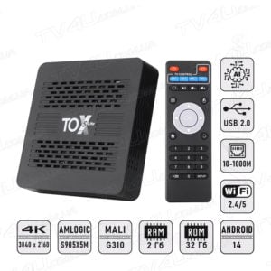 Смарт ТВ приставка TOX5 Lite 2/32 Гб Smart TV Box Android 14