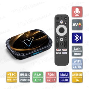 Смарт ТВ приставка Vontar X5 4/32 Гб Smart TV Box Android 14