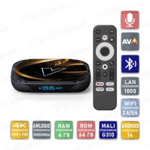Смарт ТВ приставка Vontar X5 4/64 Гб Smart TV Box Android 14