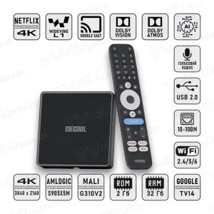 Смарт ТВ приставка Mecool MEon1 NETFLIX 2/32 Гб Google TV 14 Smart Box