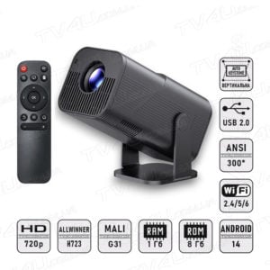 Мультимедийный смарт проектор Magcubic AMX500 H723 720P черный 1/8 Гб до 300 ANSI Android 14