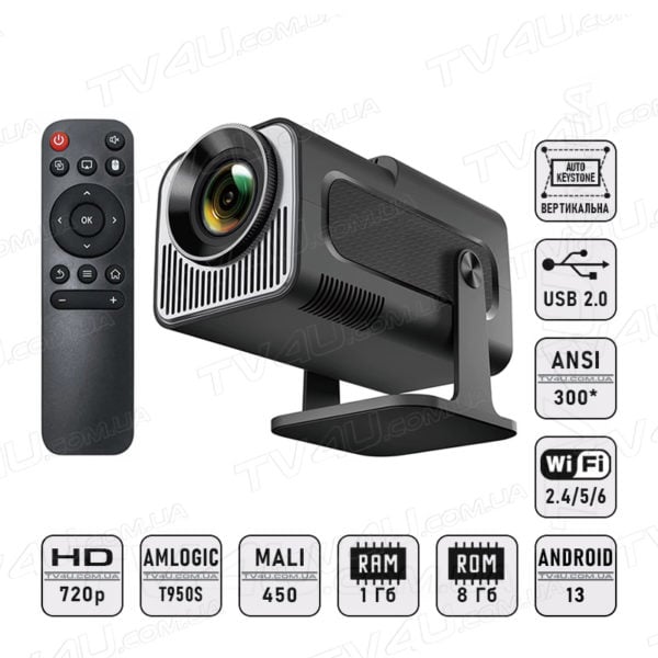Мультимедійний смарт проектор Magcubic HY320 mini T950S 720P 1/8 Гб до 300 ANSI Android 13