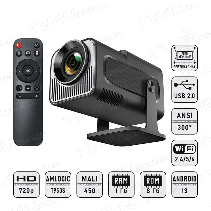 Мультимедійний смарт проектор Magcubic HY320 mini T950S 720P 1/8 Гб до 300 ANSI Android 13